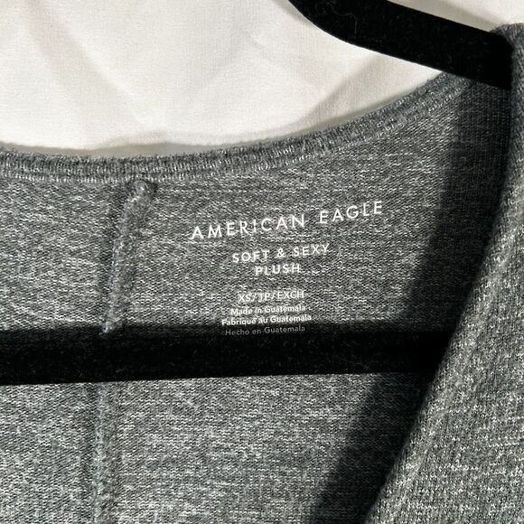 American Eagle tunic Women's XS Green 3/4 Sleeve V-neck Soft & Sexy Plush - Picture 5 of 11